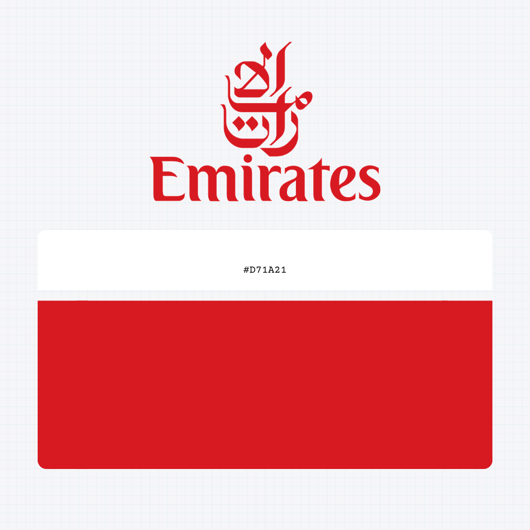 emirates logo color codes