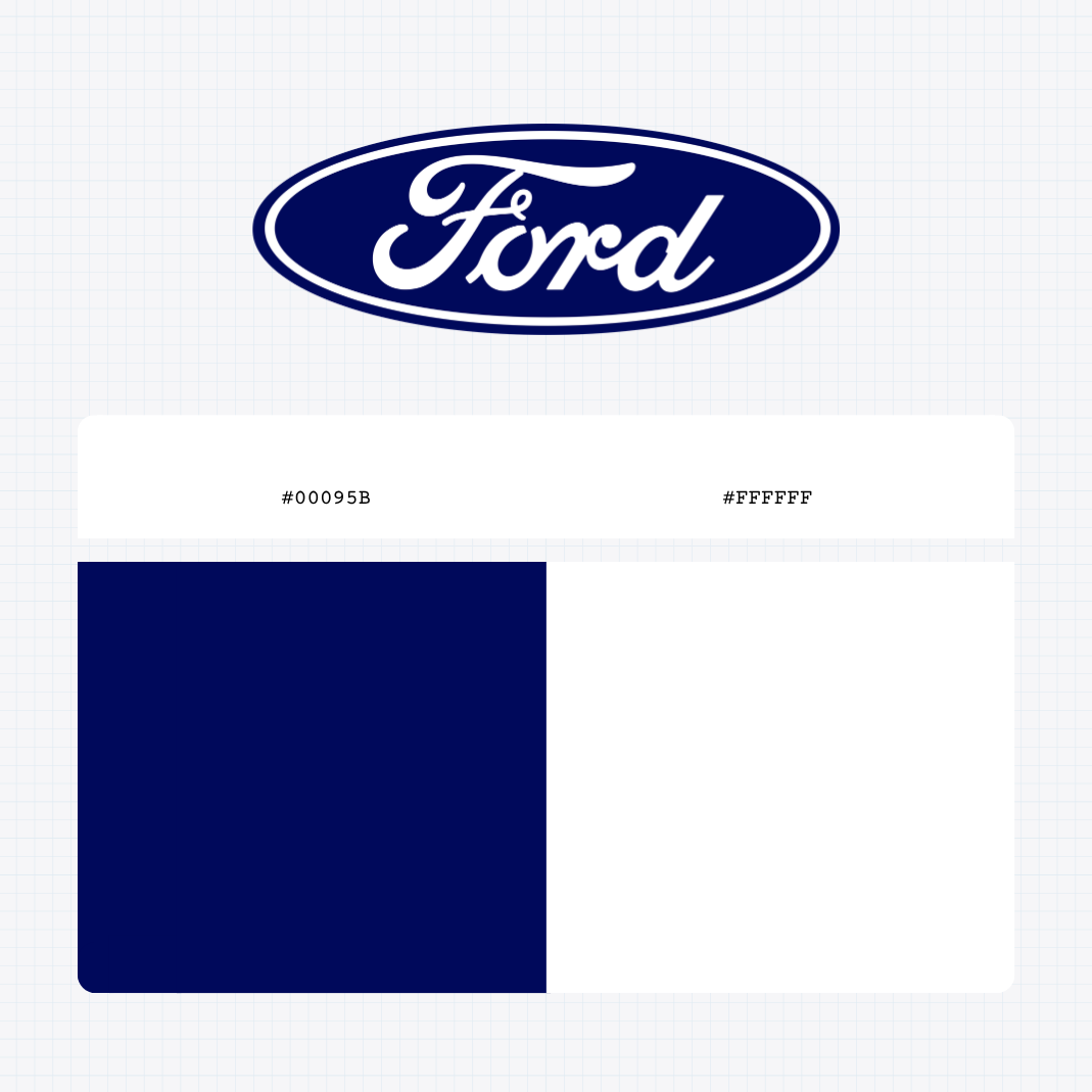 ford logo color codes