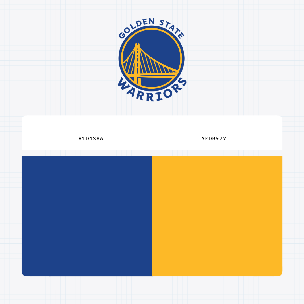 golden state warriors logo color codes