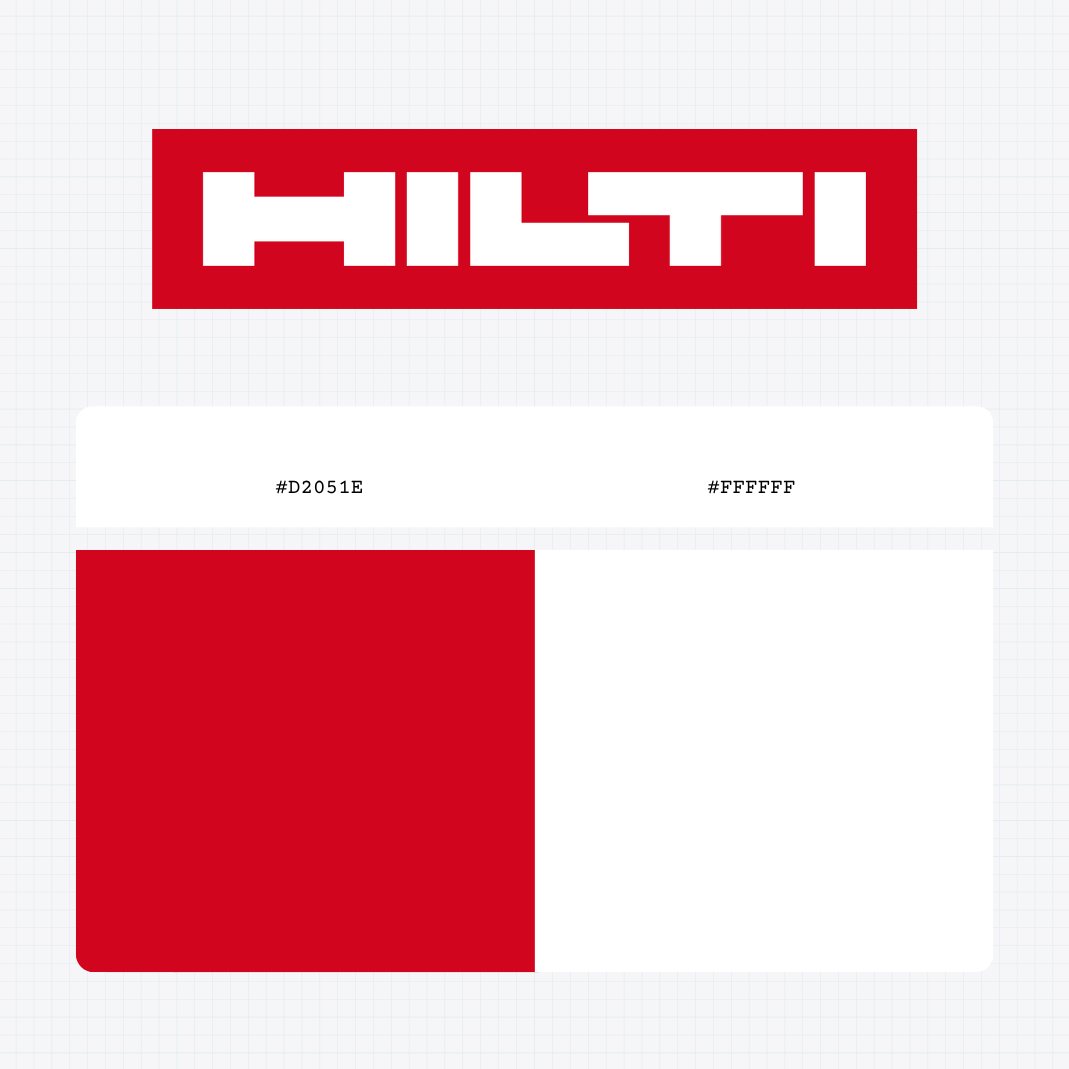 hilti logo color codes