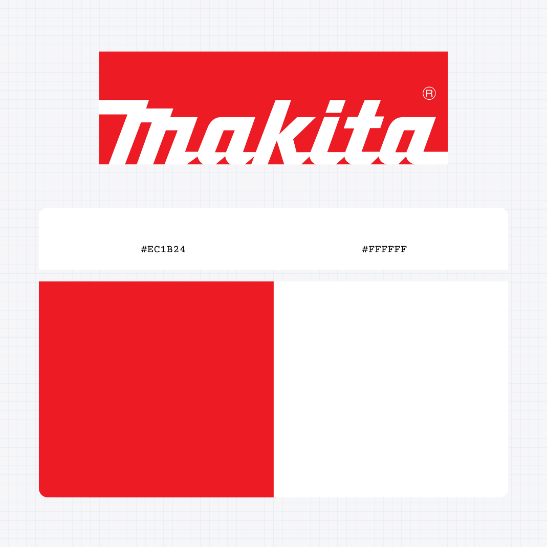 makita logo color codes