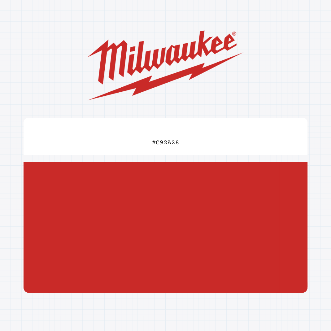 milwaukee tool logo color codes