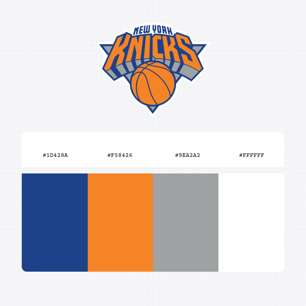 new york knicks logo color codes