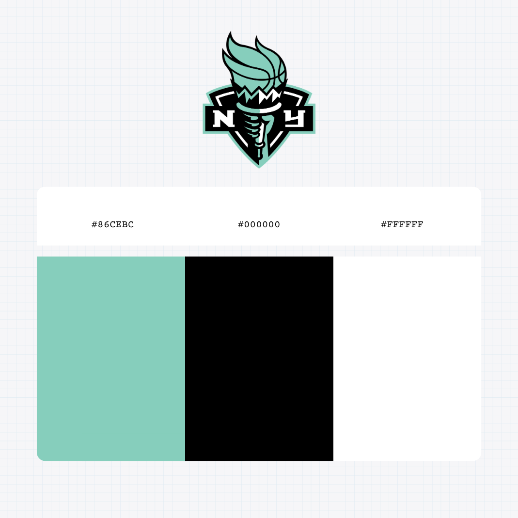 new york liberty logo color codes