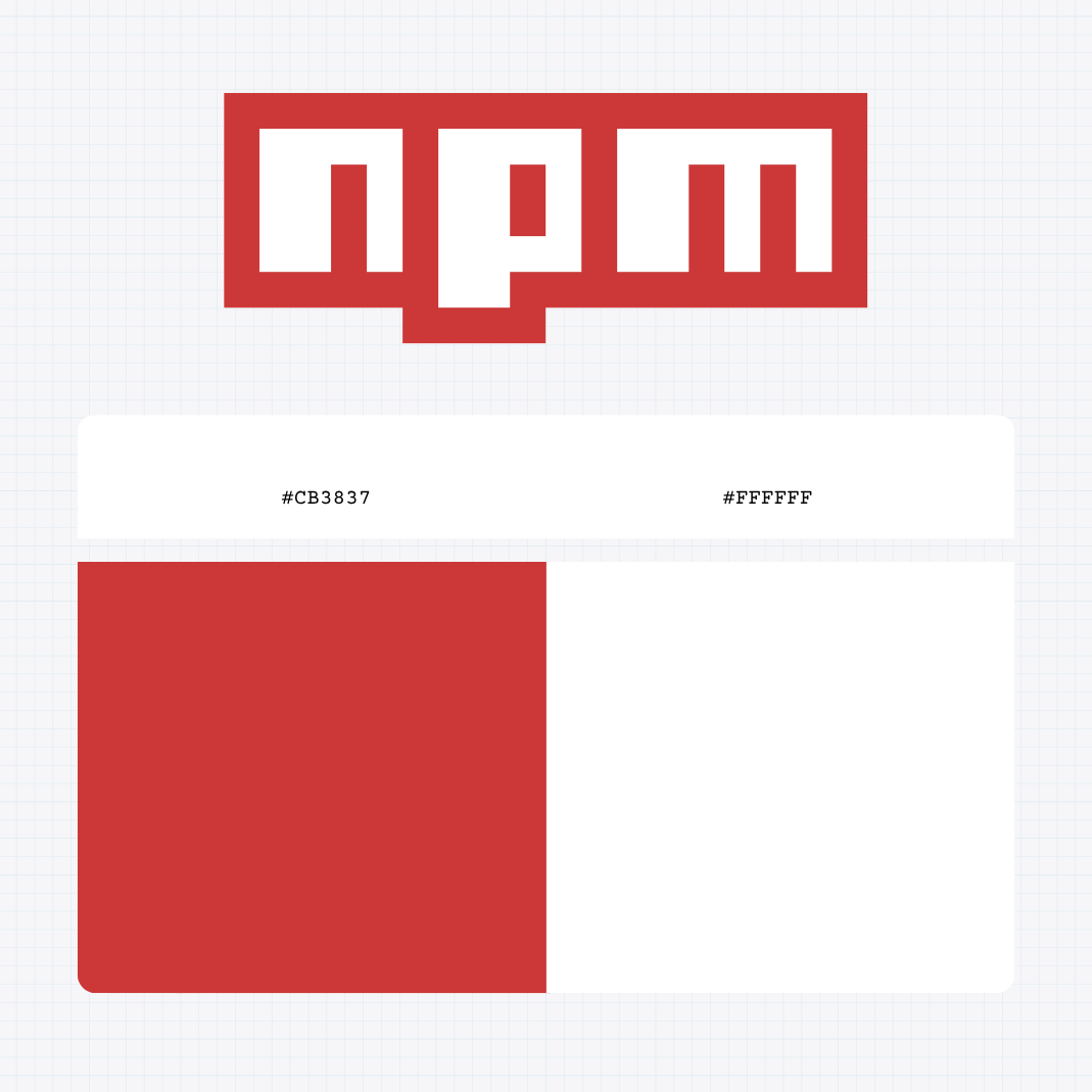 npm logo color codes