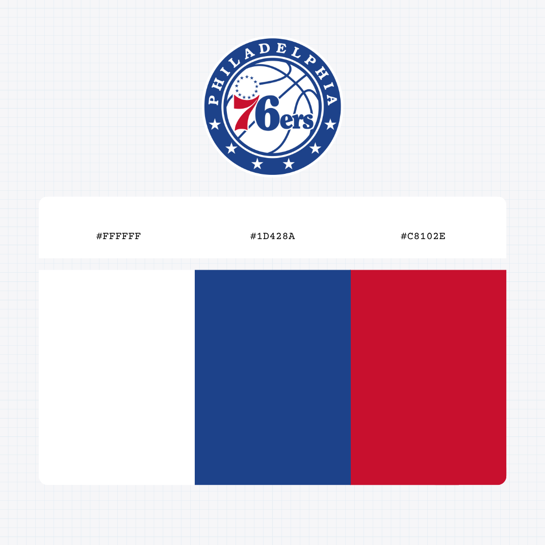 philadelphia 76ers logo color codes