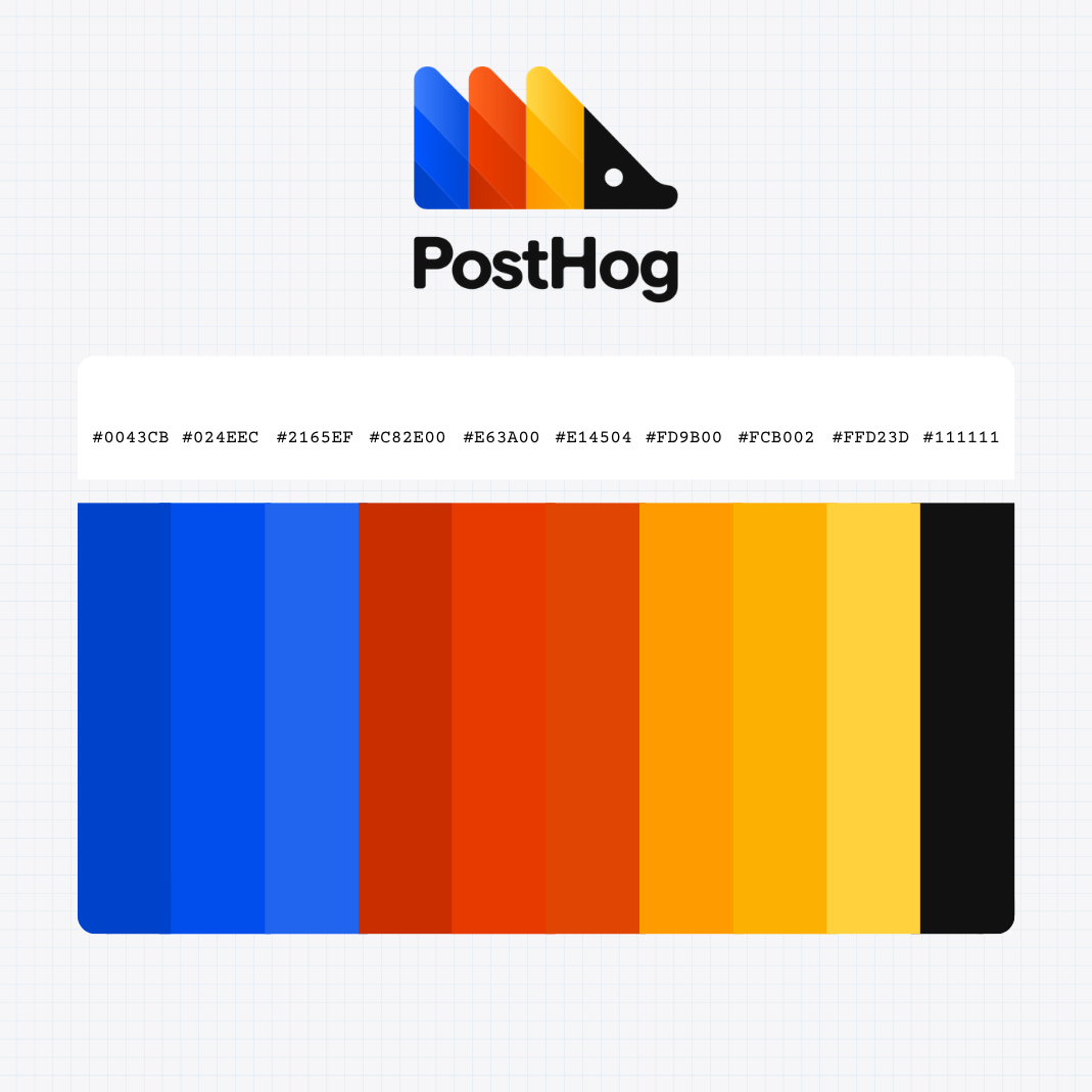 posthog logo color codes