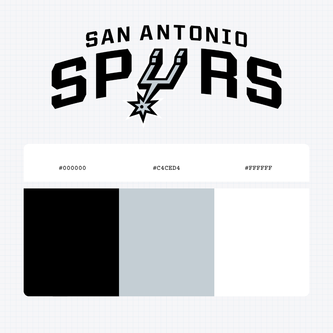 san antonio spurs logo color codes