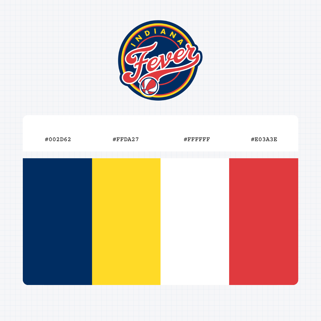 the indiana fever logo color codes