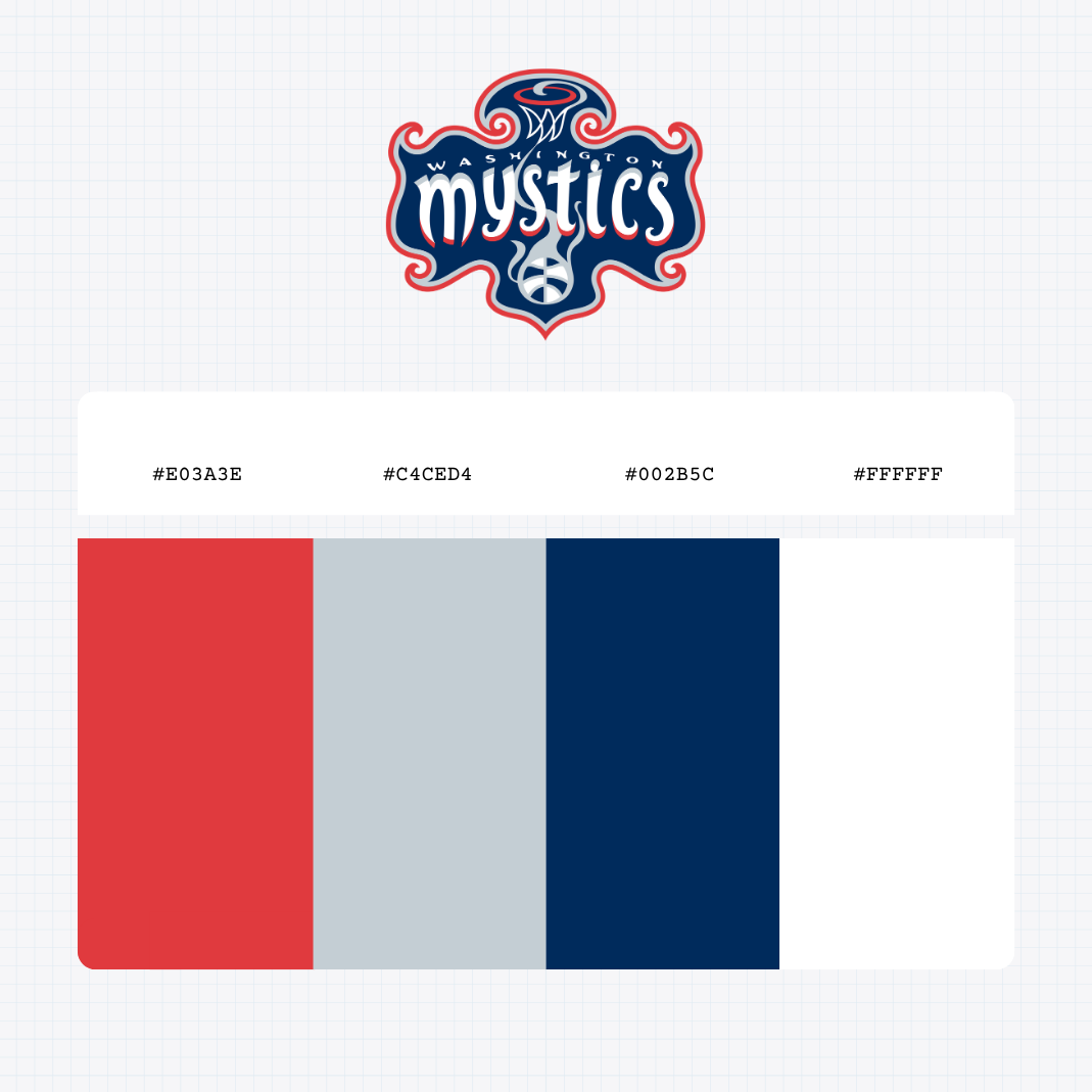 washington mystics logo color codes